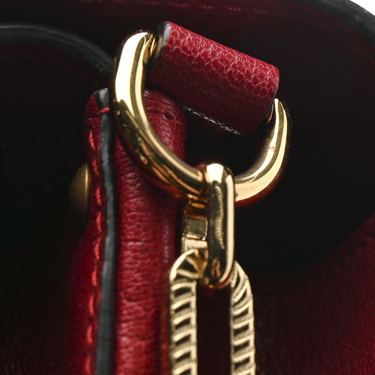 Calfskin Snakeskin Studded Small Ottilia Top Handle Bag Hibiscus Red
