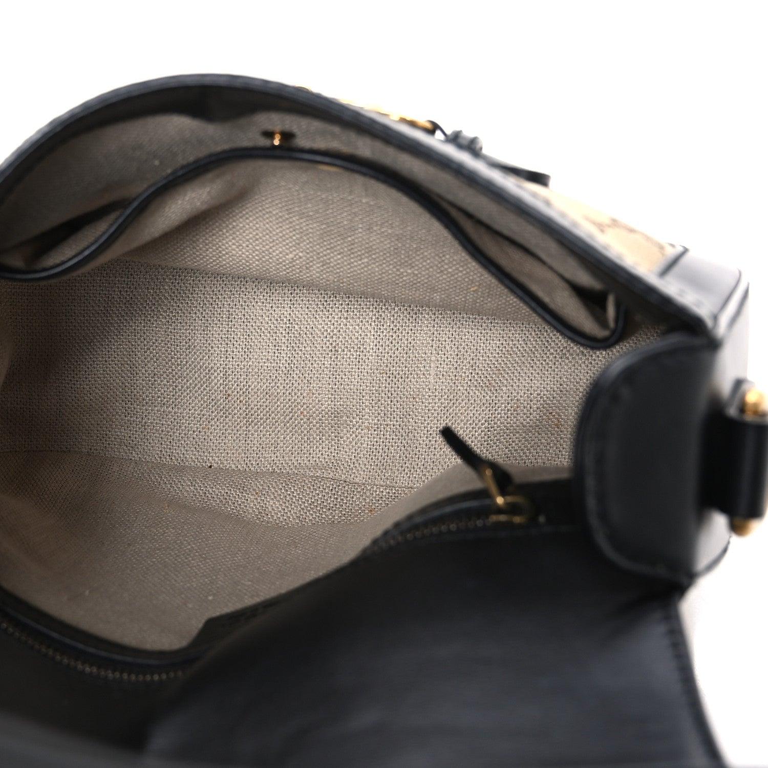 Monogram Ruinart Calfskin Medium Lady Web Shoulder Bag Beige Ebony Black