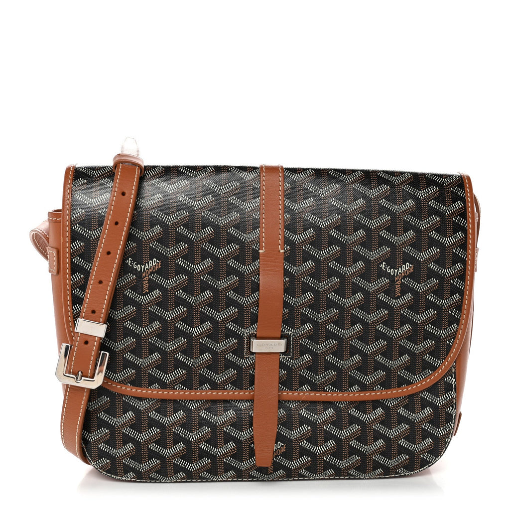 Goyardine Belvedere II MM Messenger Bag Black Gold