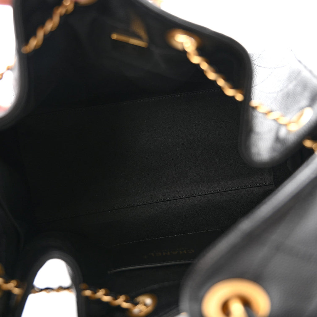 Caviar Quilted Small Chanel 25 Handbag Black