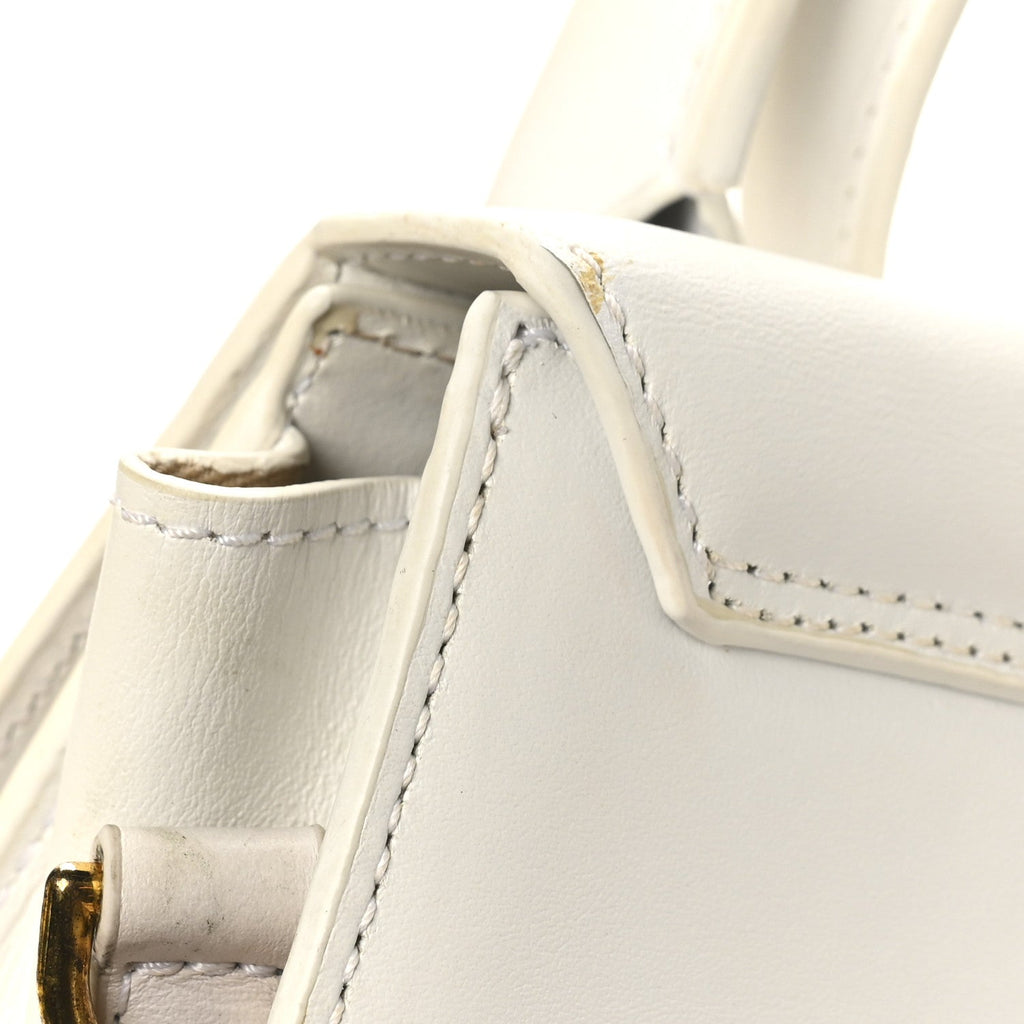Smooth Calfskin Le Chiquito Noeud White