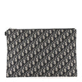 Oblique A4 Flat Pouch Clutch Blue