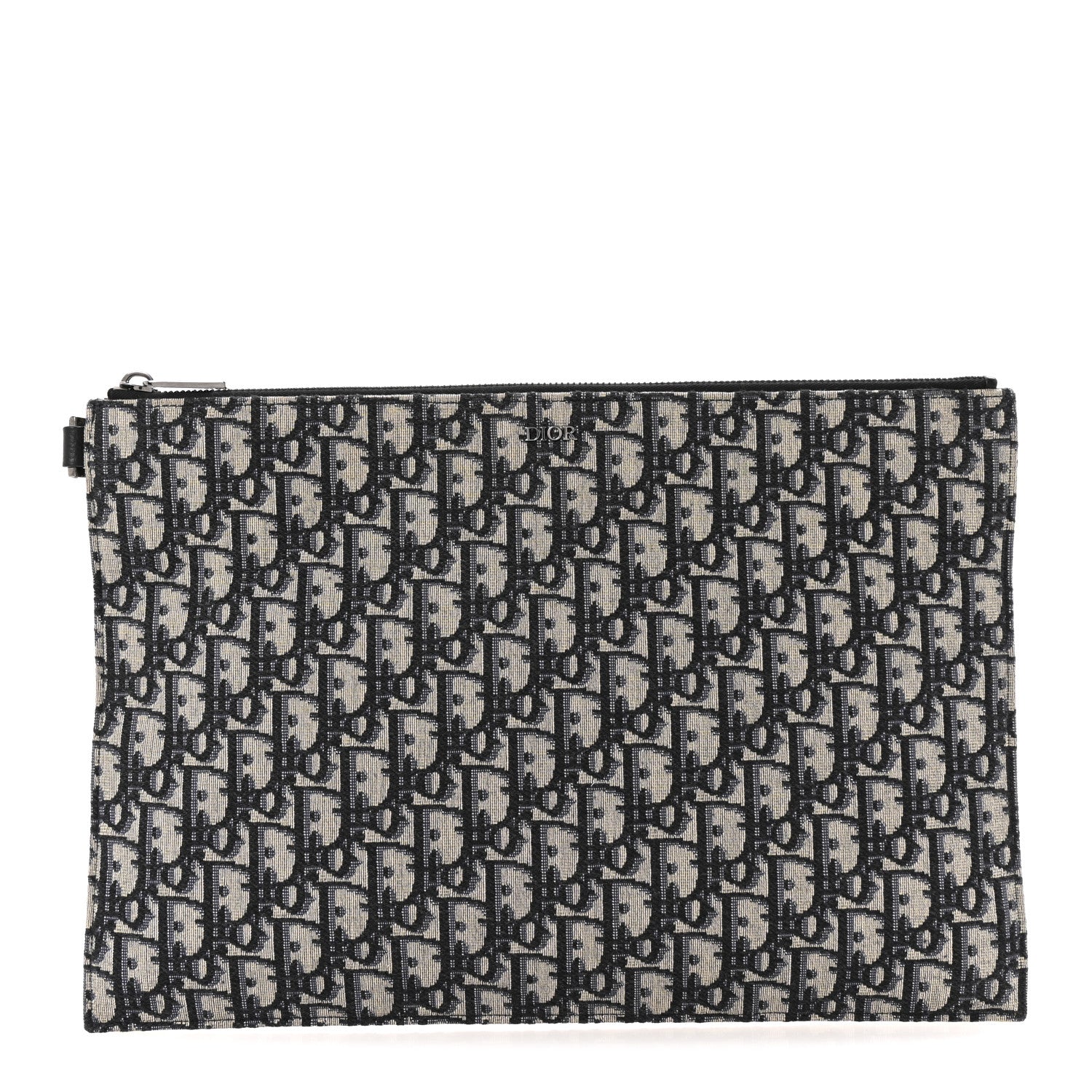 Oblique A4 Flat Pouch Clutch Blue