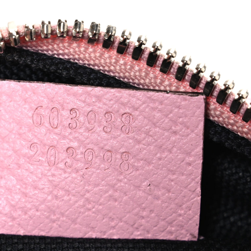 GG Supreme Monogram Psychedelic Round Shoulder Bag Black Multicolor Sugar Pink