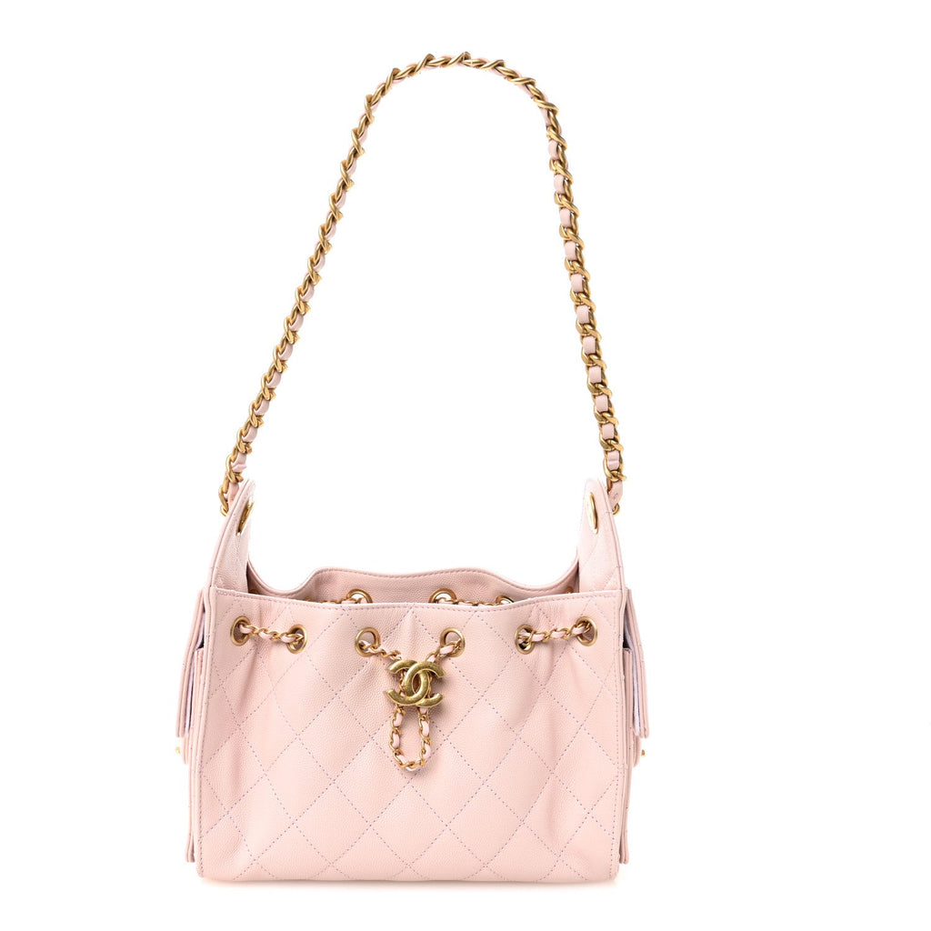 Caviar Quilted Mini Chanel 25 Handbag Light Pink