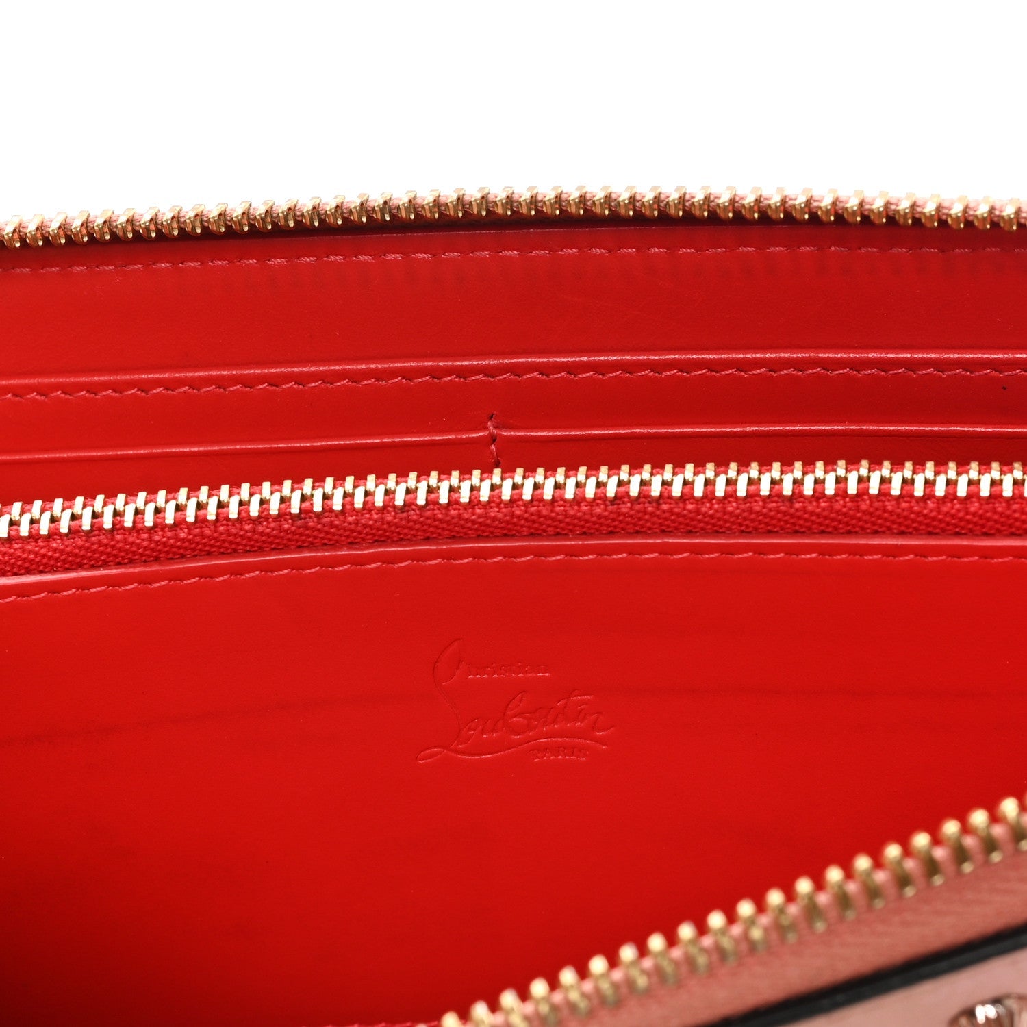 Calfskin Panettone Spiked Zip Around Wallet Pink Multicolor