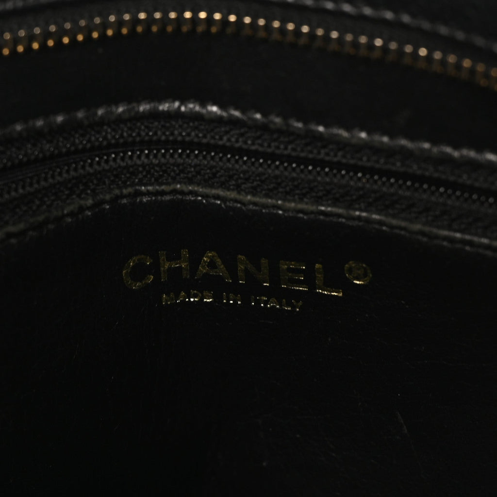 Caviar Quilted Medallion Tote Black