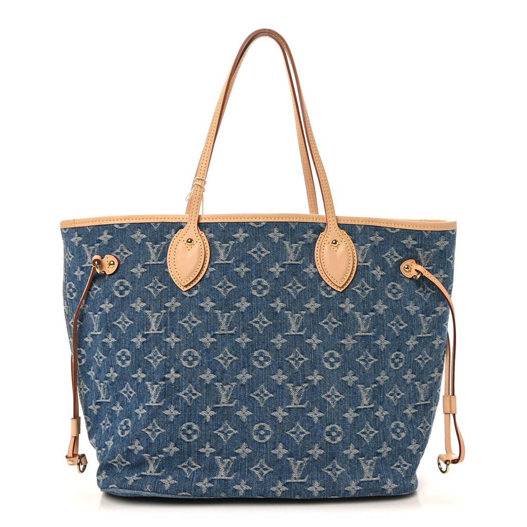Monogram Denim Neo Neverfull MM Blue
