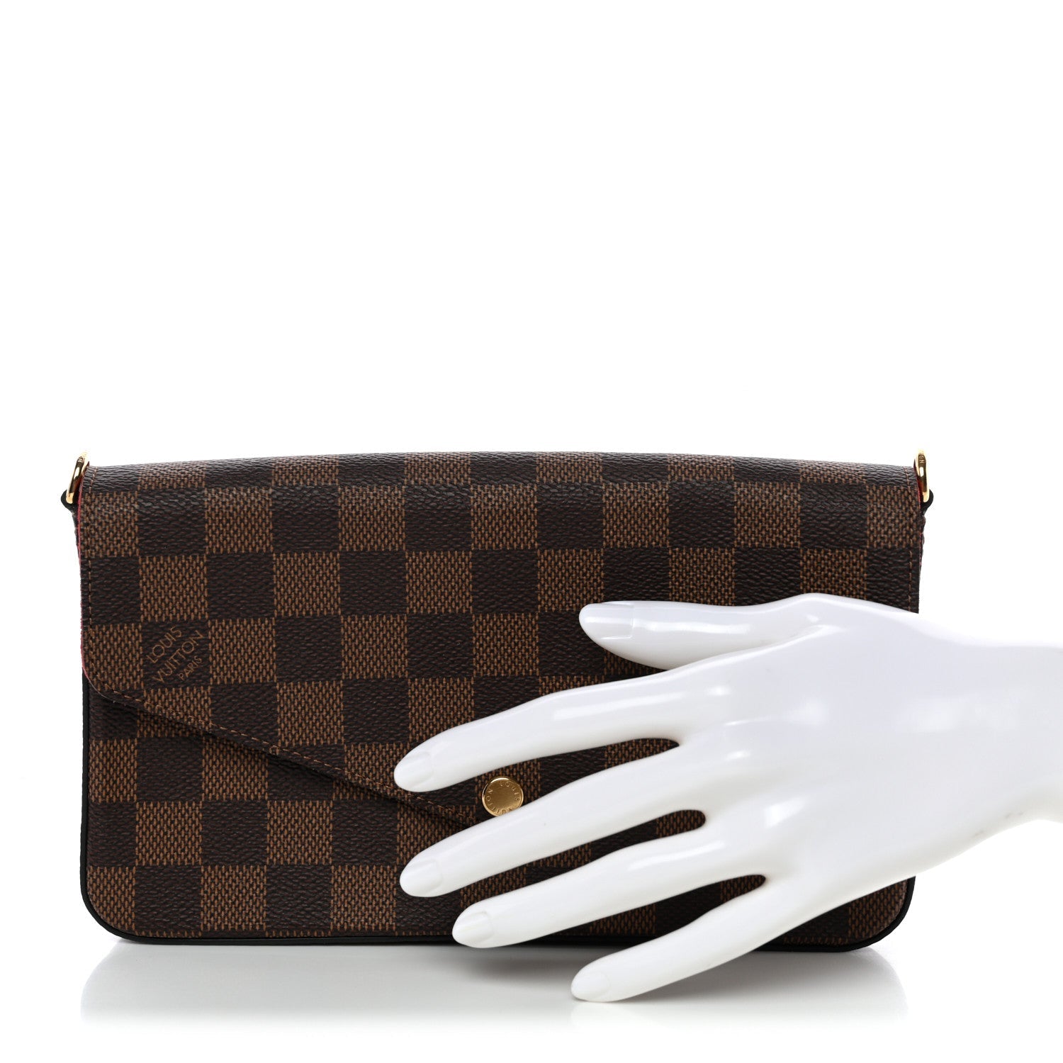 Damier Ebene Pochette Felicie Chain Wallet