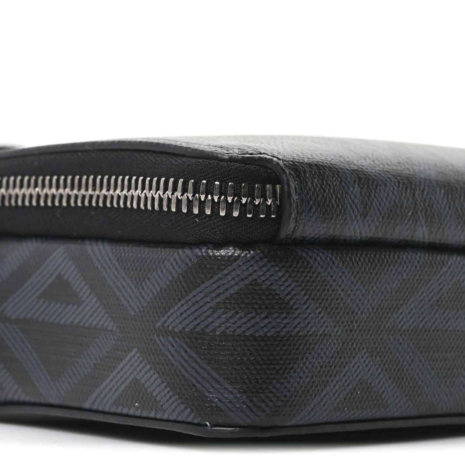 Coated Canvas CD Diamond Messenger Pouch Black
