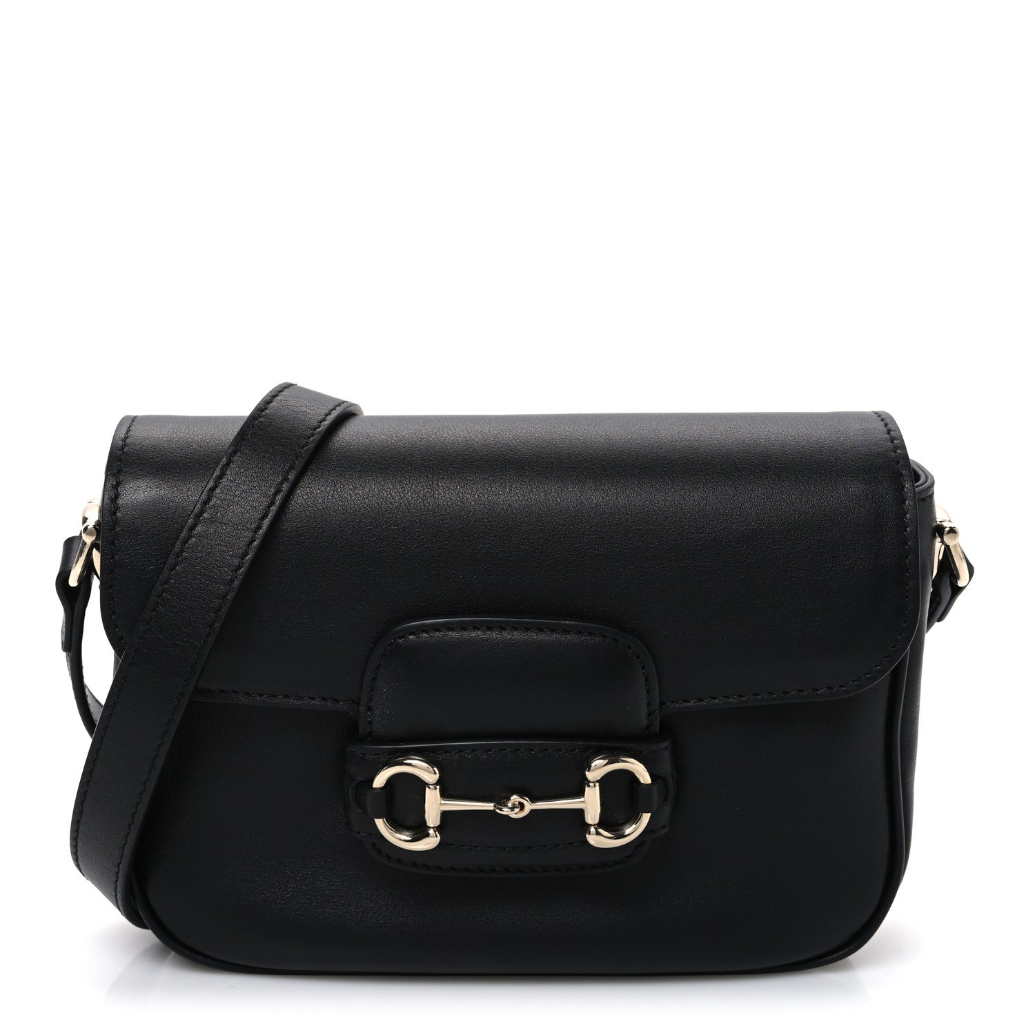 Arabella Calfskin Horsebit 1955 Shoulder Bag  Black