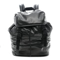 Lambskin Logo Debossed Backpack Black