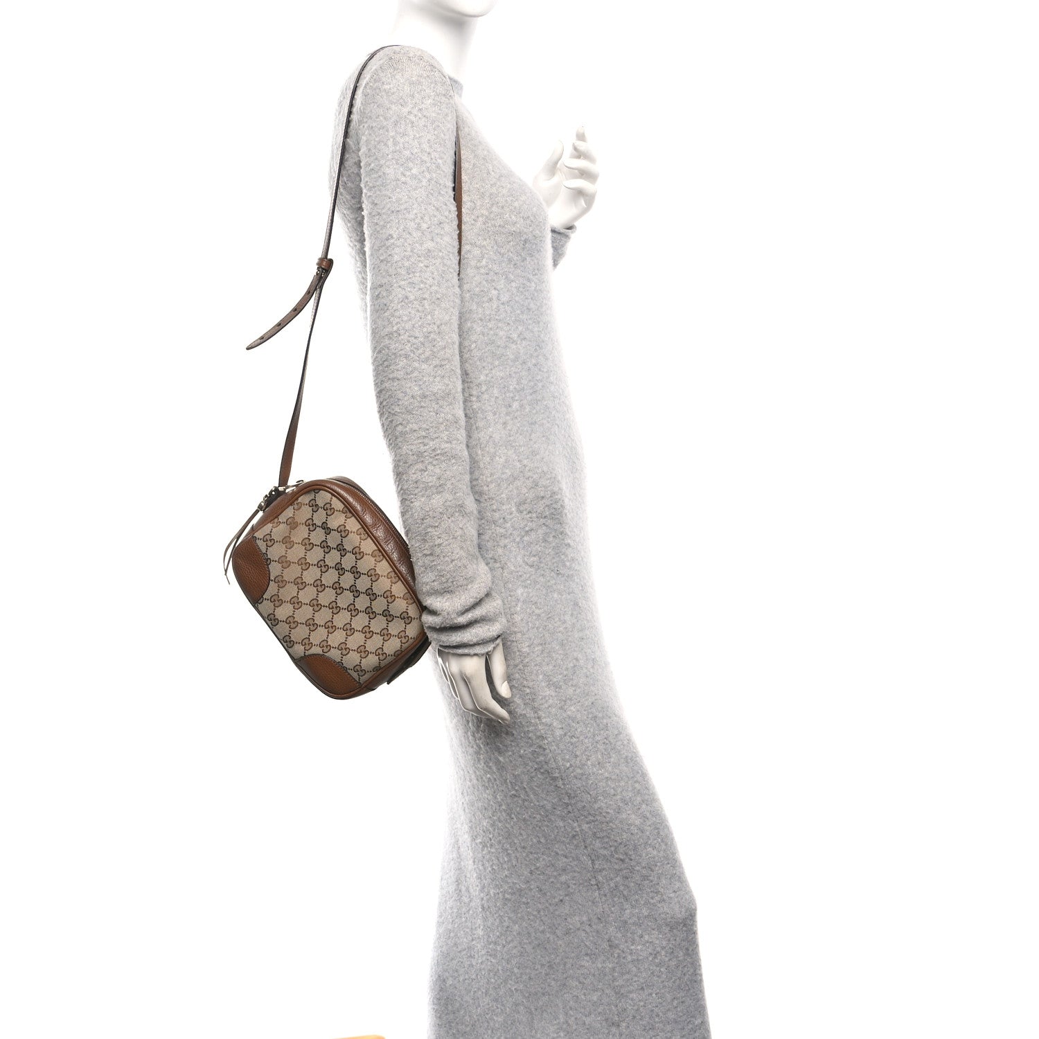 Monogram Mini Bree Messenger Bag Beige Tabacco