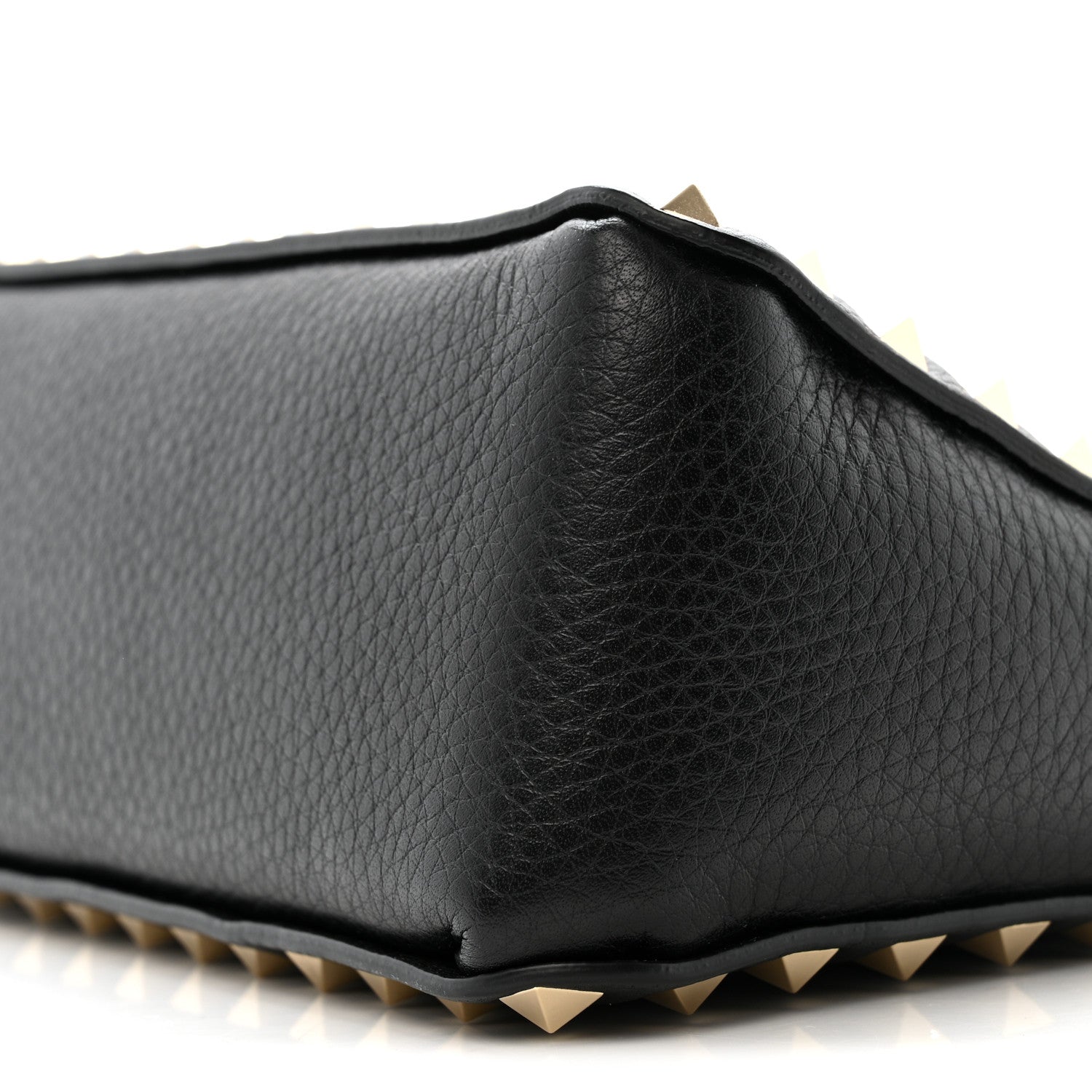 Grained Calfskin Small Rockstud All Over Crossbody Bag Black