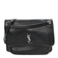 Grained Lambskin Monogram Large Niki Chain Satchel Black