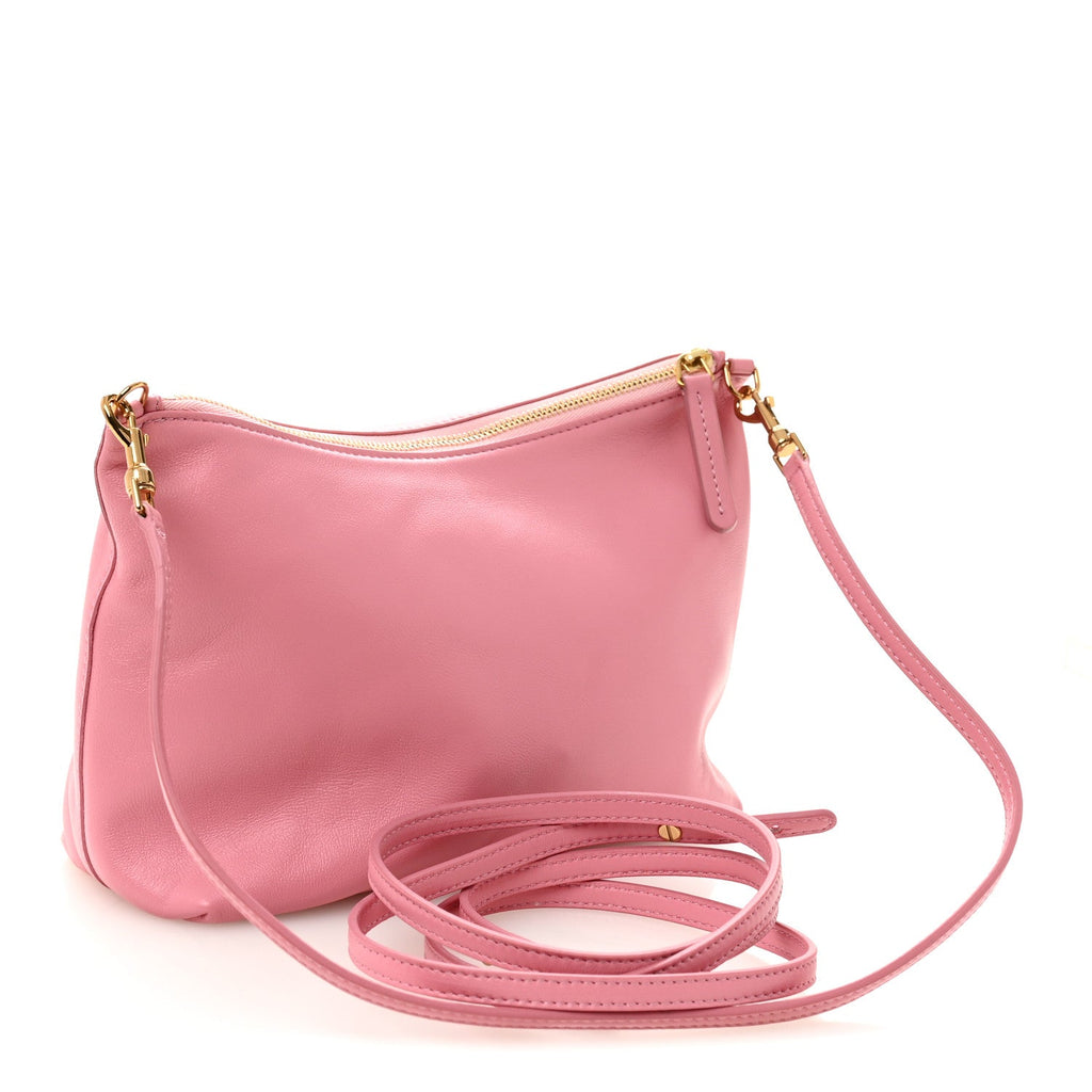 Lambskin Hera Crossbody Bag Flamingo