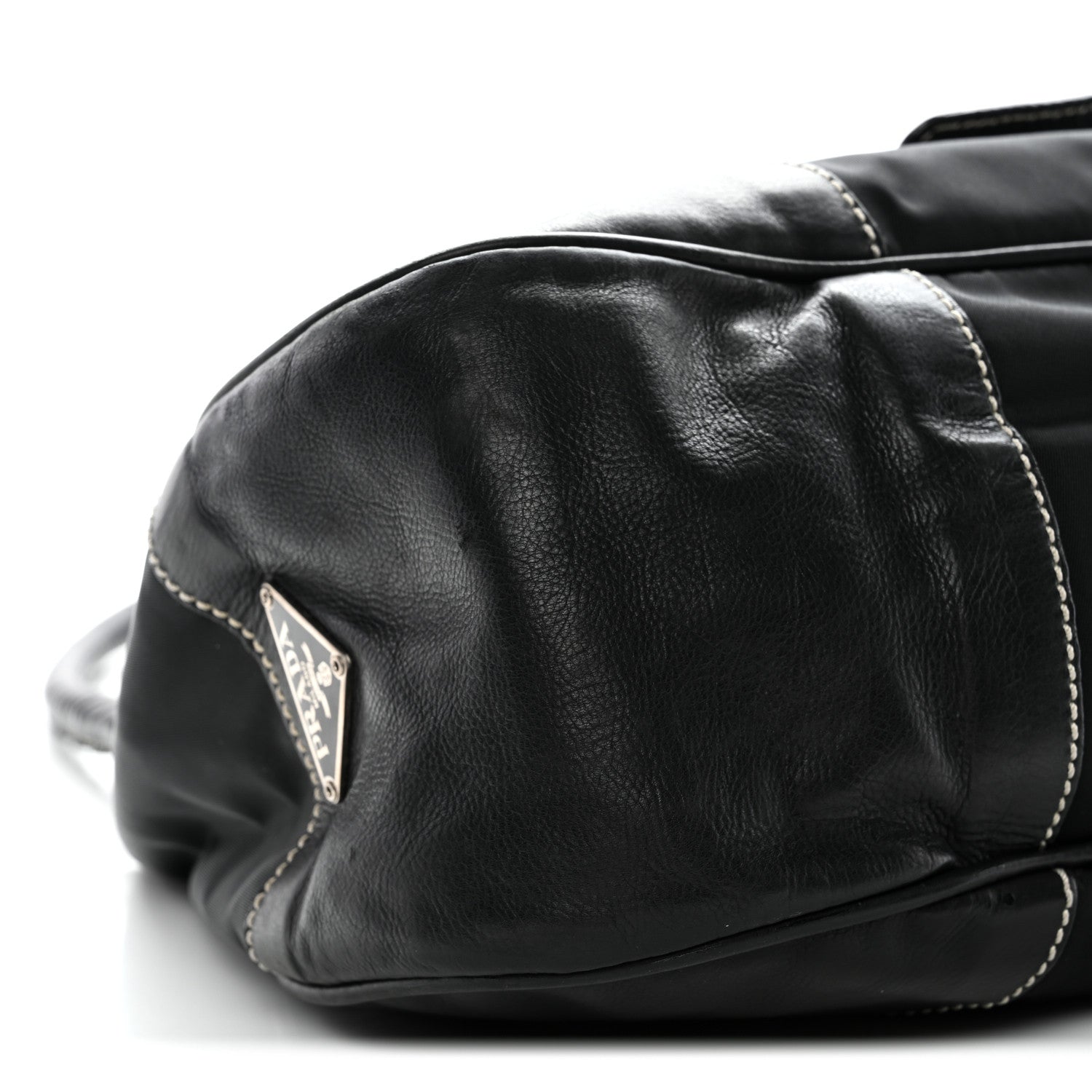 Tessuto Nylon Moon Shoulder Bag Black