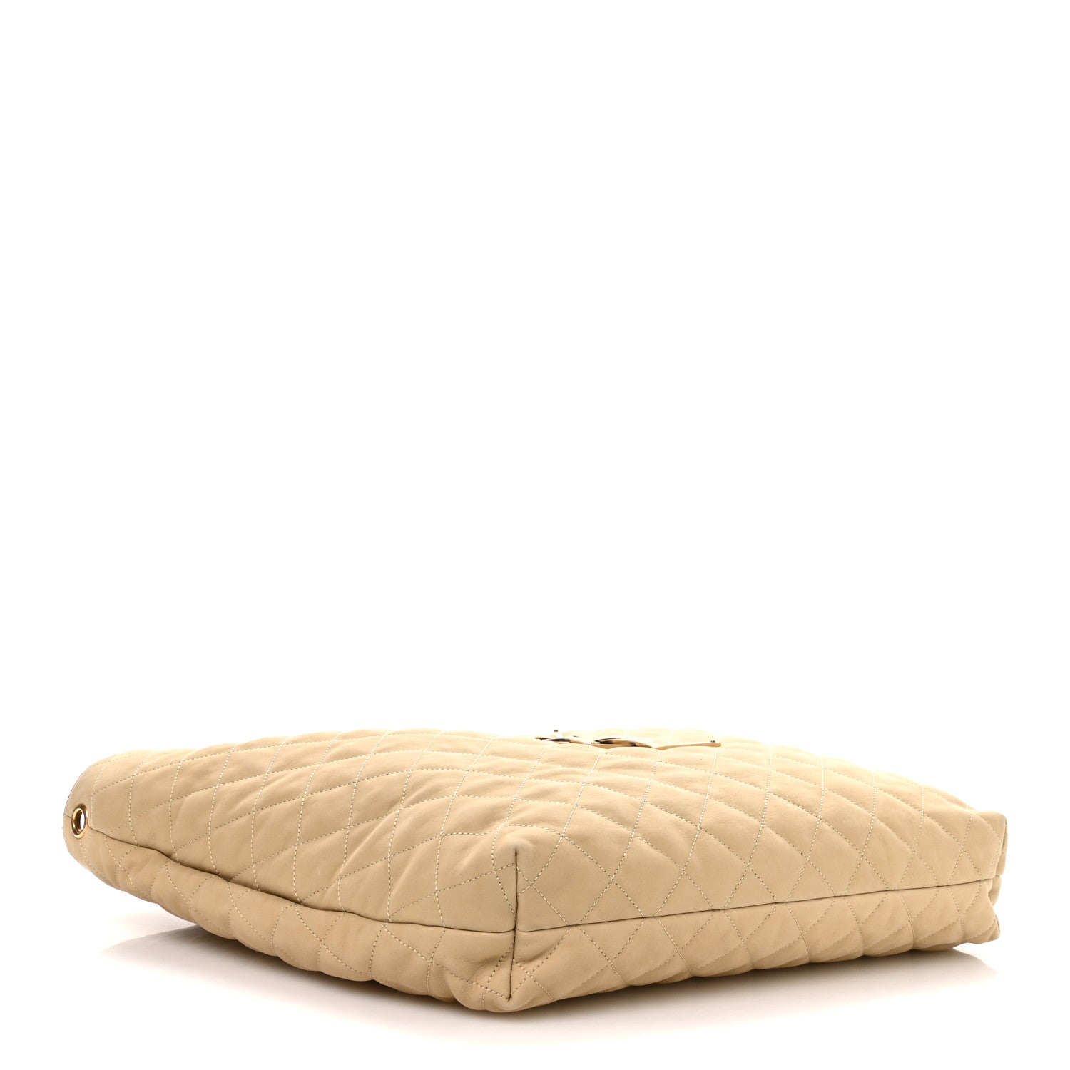 Nubuck Suede Quilted Maxi Icare Shopping Tote Beige