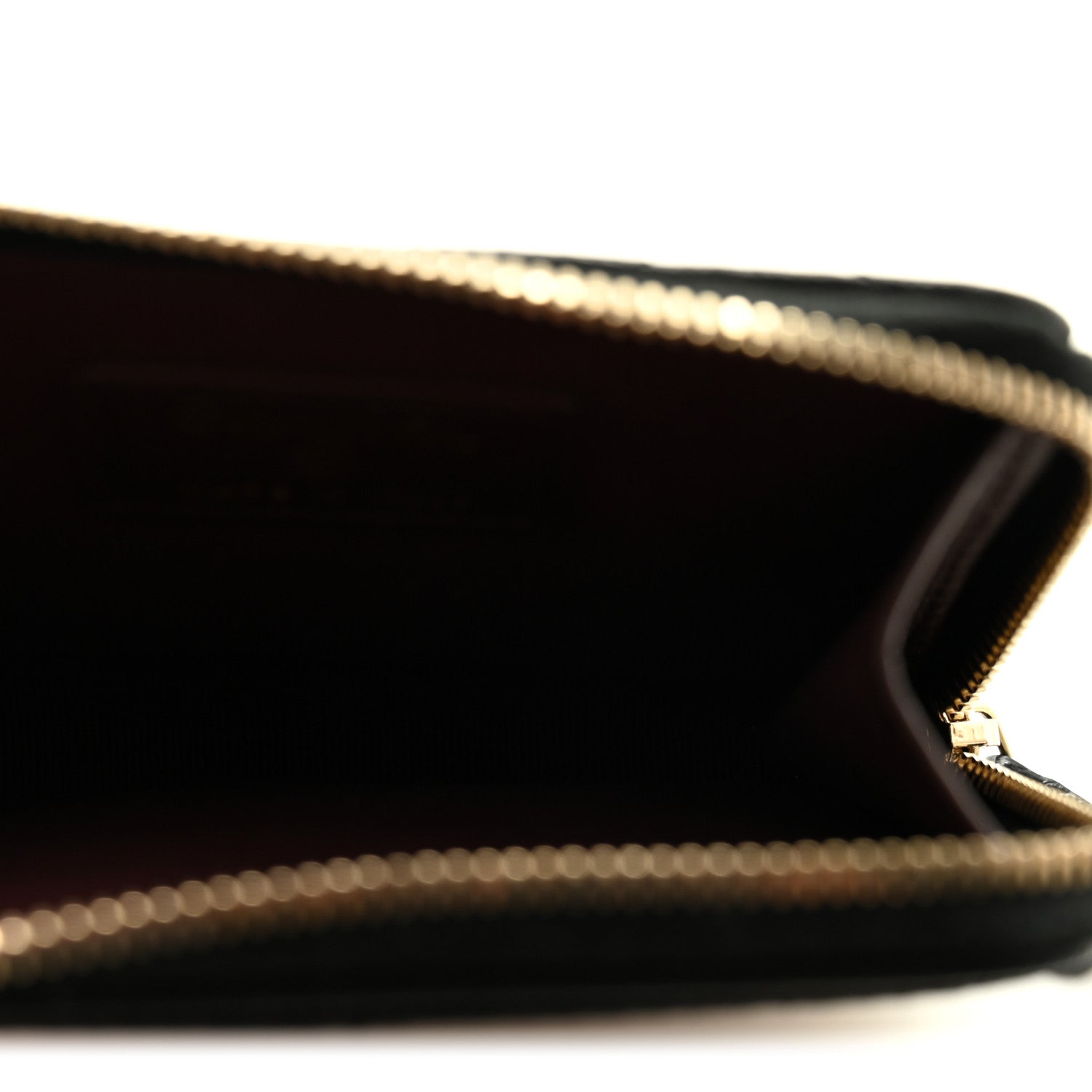 Caviar Quilted Flap Zip  Holder Black