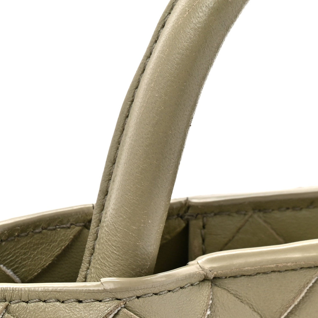Nappa Intrecciato Small Andiamo Shoulder Bag Travertine
