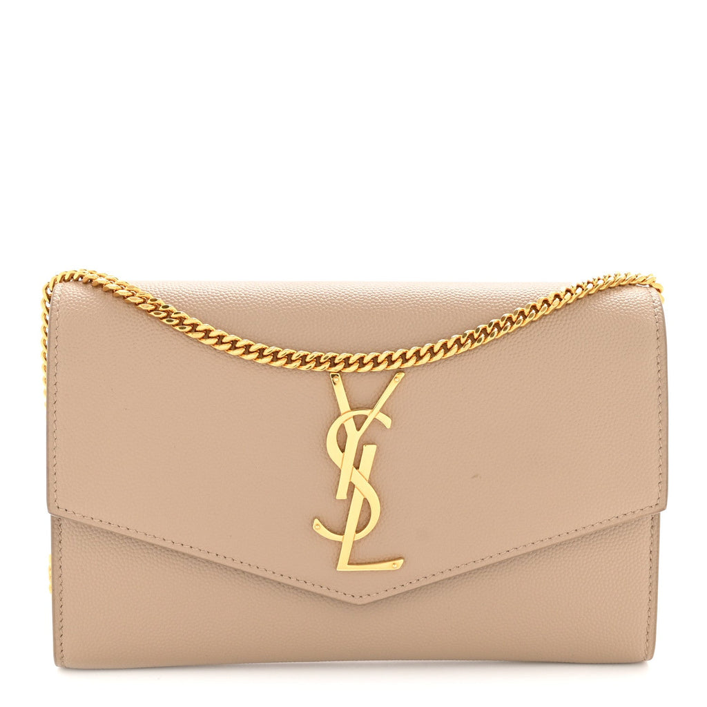 Grain De Poudre Monogram Uptown Chain Wallet Taupe