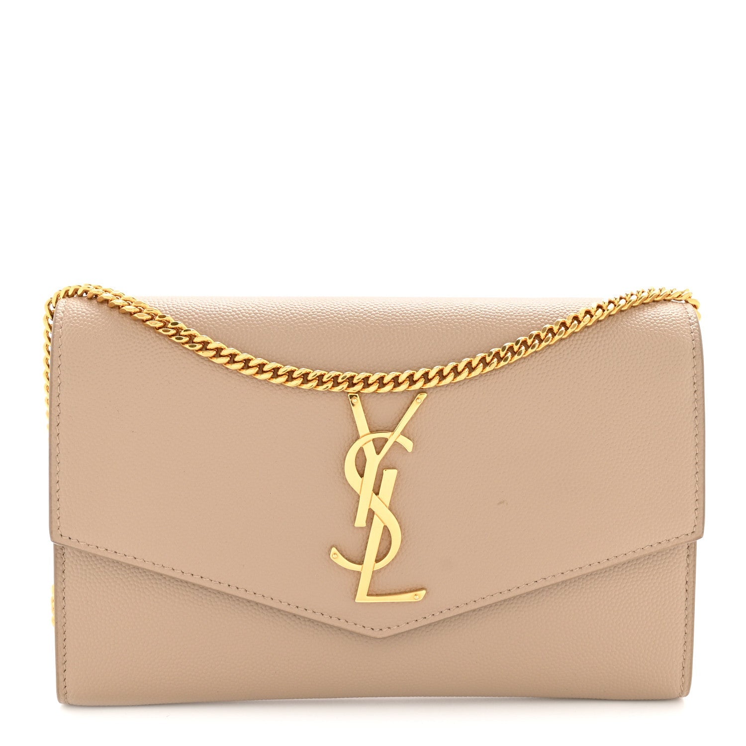 Grain De Poudre Monogram Uptown Chain Wallet Taupe