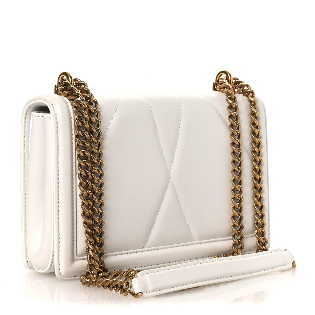 Calfskin Medium Devotion Crossbody Bag White