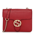 Dollar Calfskin Small Interlocking G Shoulder Bag Red