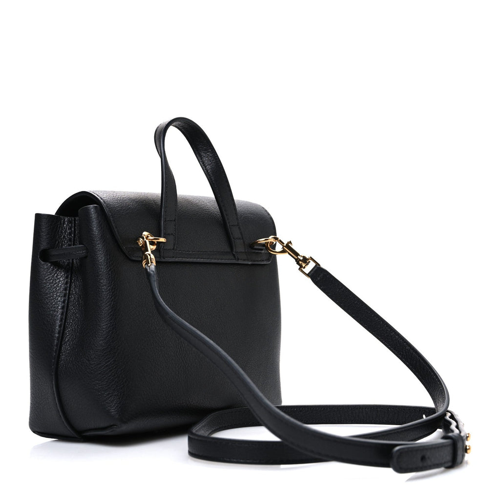 Calfskin Mini Lady Bag Black Flamma