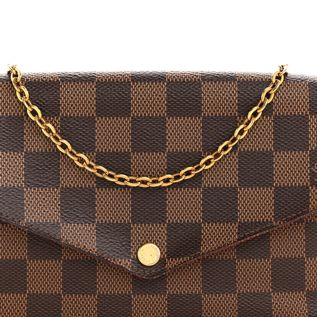 Damier Ebene Pochette Felicie Chain Wallet