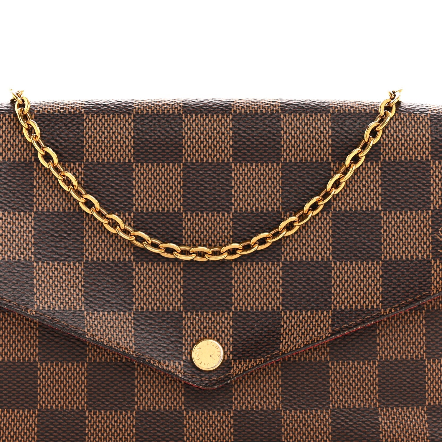 Damier Ebene Pochette Felicie Chain Wallet