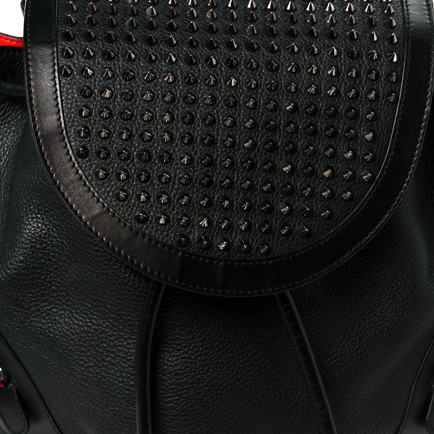 Calfskin Spiked Explorafunk Backpack Black