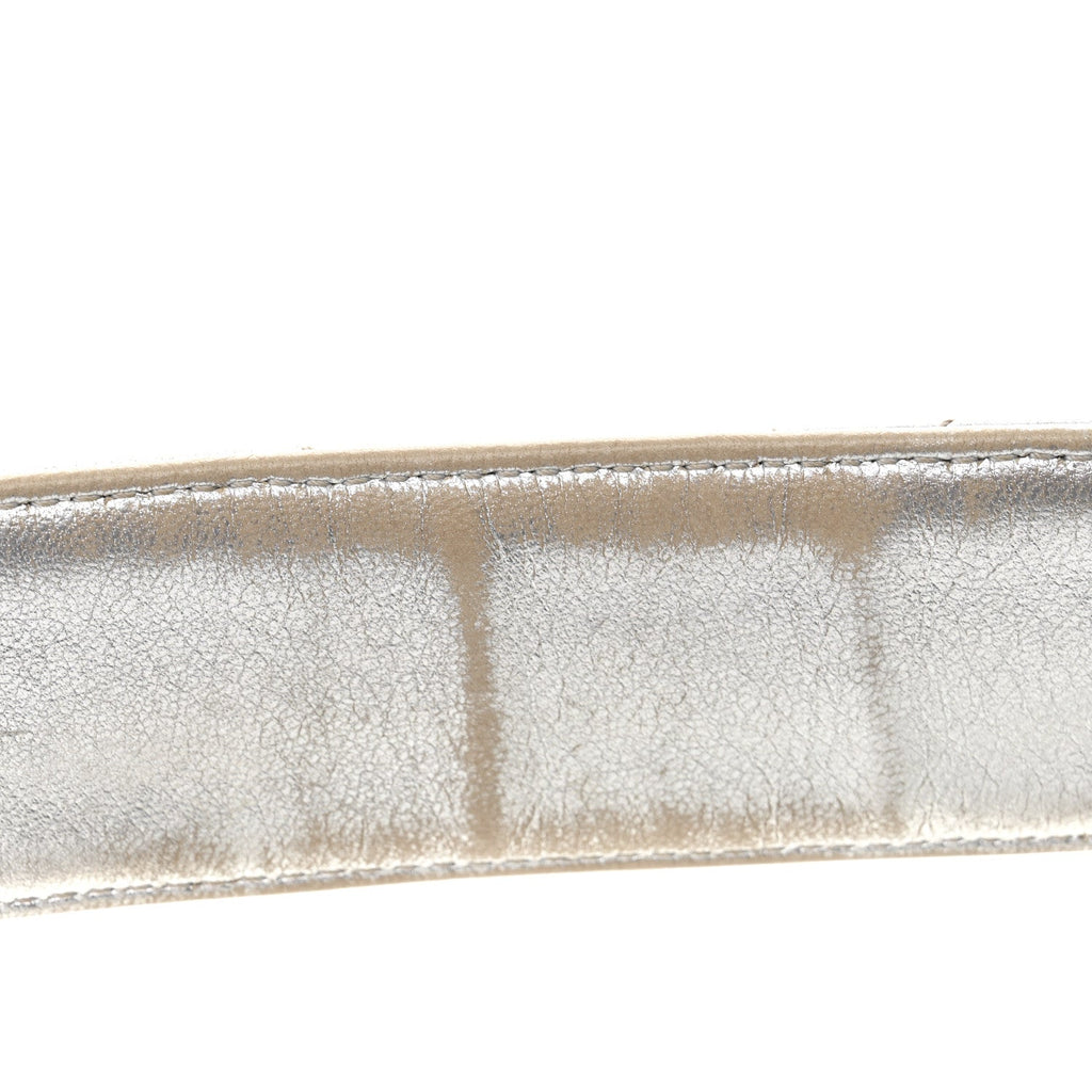 Nappa Medium Roman Stud Shoulder Bag Silver