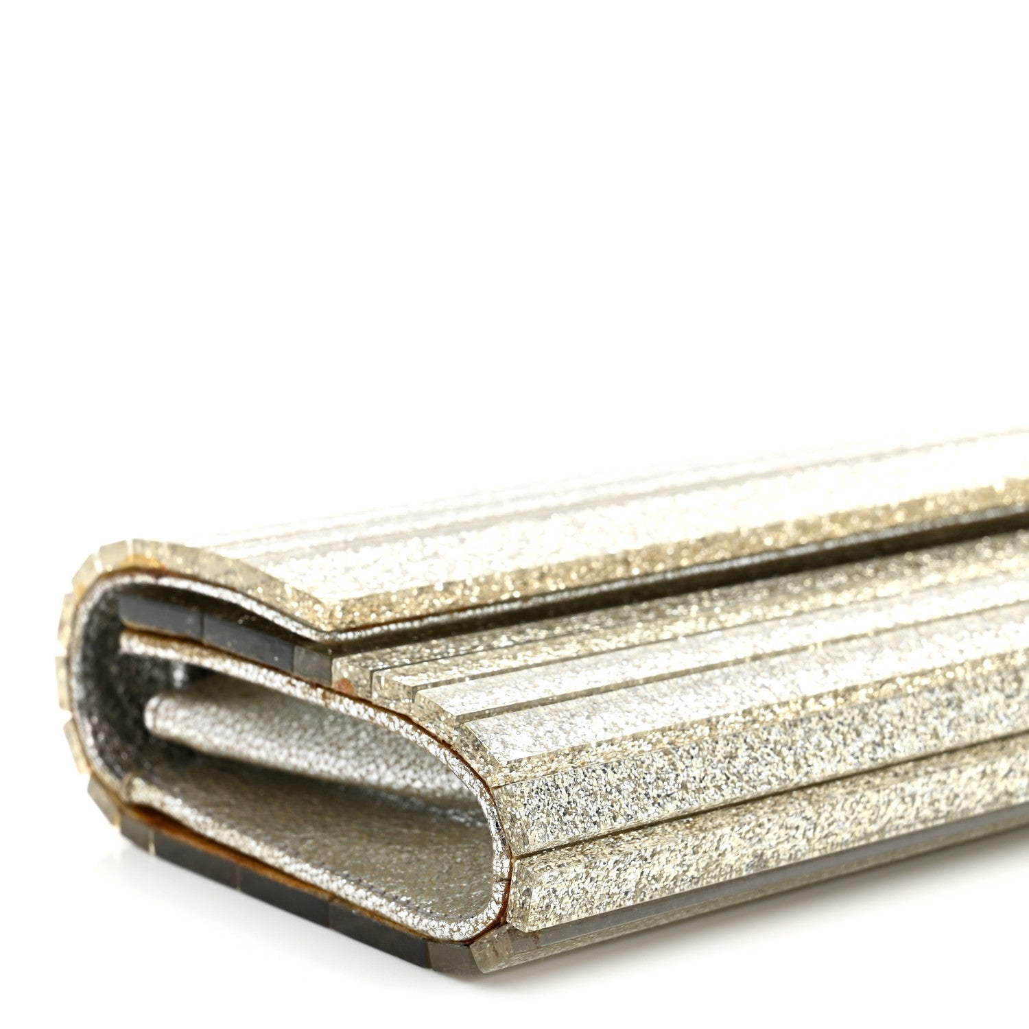 Acrylic Glitter Sweetie Clutch Champagne