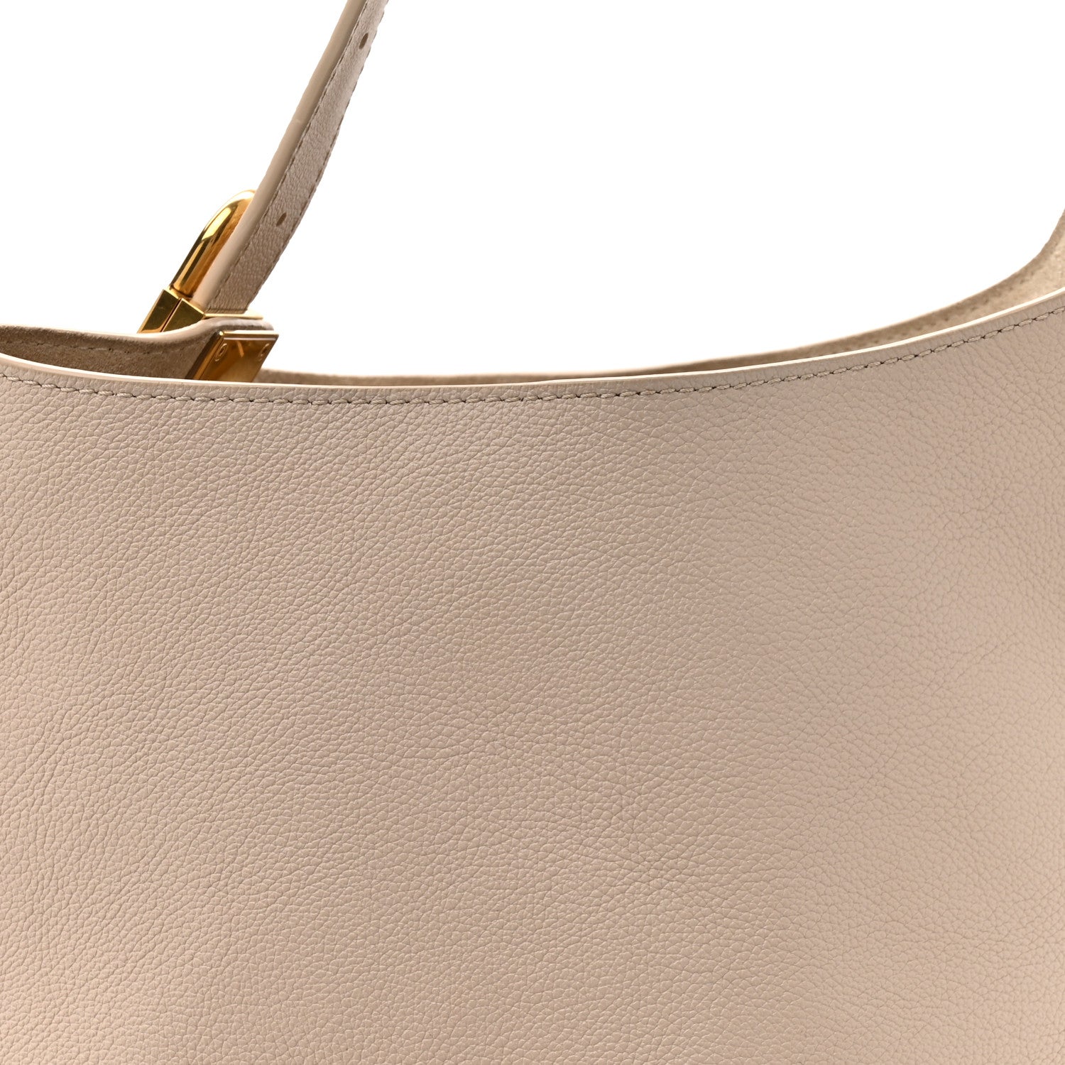 Grained Calfskin Low Key Hobo MM Limestone