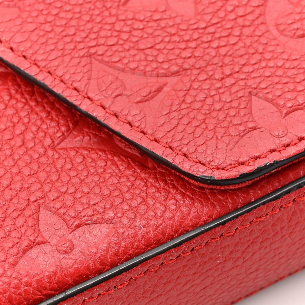 Empreinte Pochette Felicie Chain Wallet Scarlet