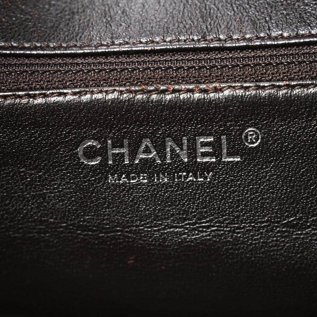 Caviar Quilted CC Timeless Bowler Dark Brown
