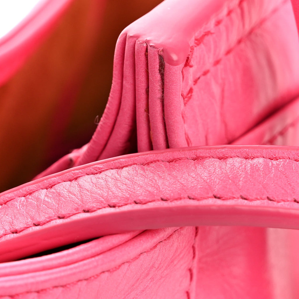 Paper Calfskin Maxi Intrecciato Mini Arco Pink