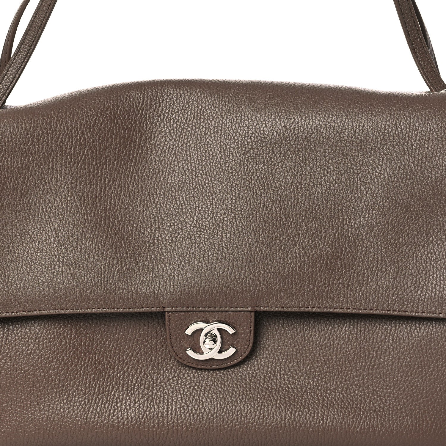 Grained Calfskin Souplissimo Maxi Flap Light Brown