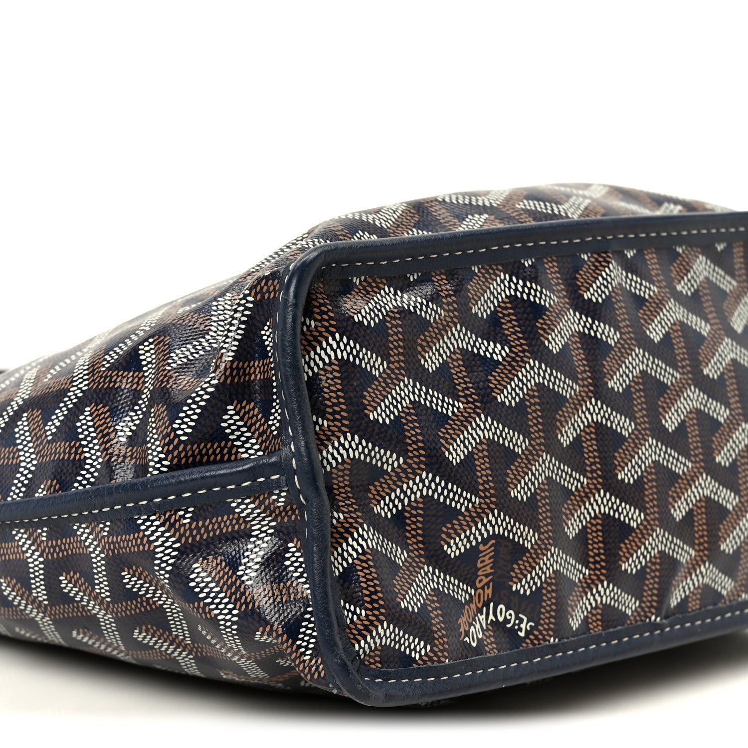 Goyardine Reversible Mini Anjou Navy