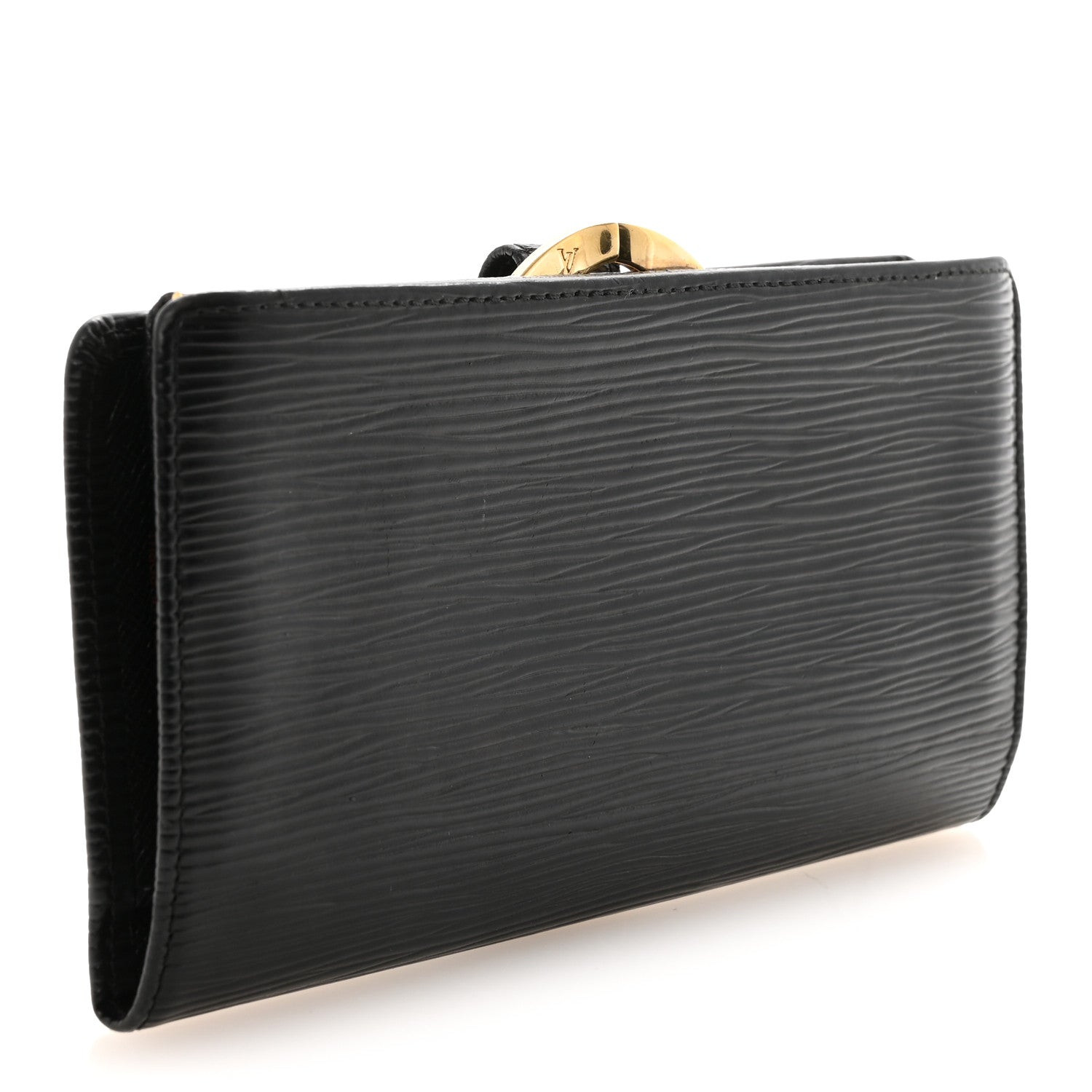 Epi Viennois Continental French Purse Wallet Black