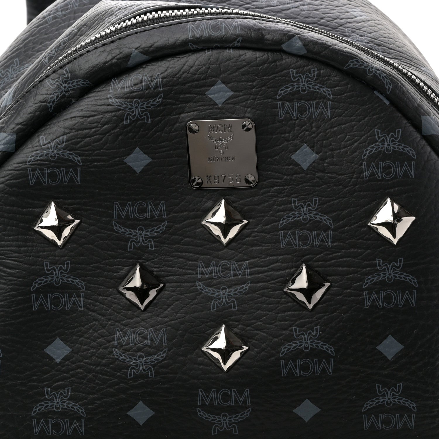 Visetos Medium Sprinkle Stud Stark Backpack Black
