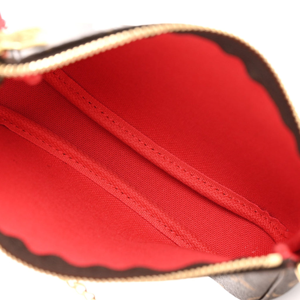 Monogram 2021 Christmas Animation London Mini Pochette Accessories Red