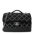 Tweed Trip Top Handle Flap Black