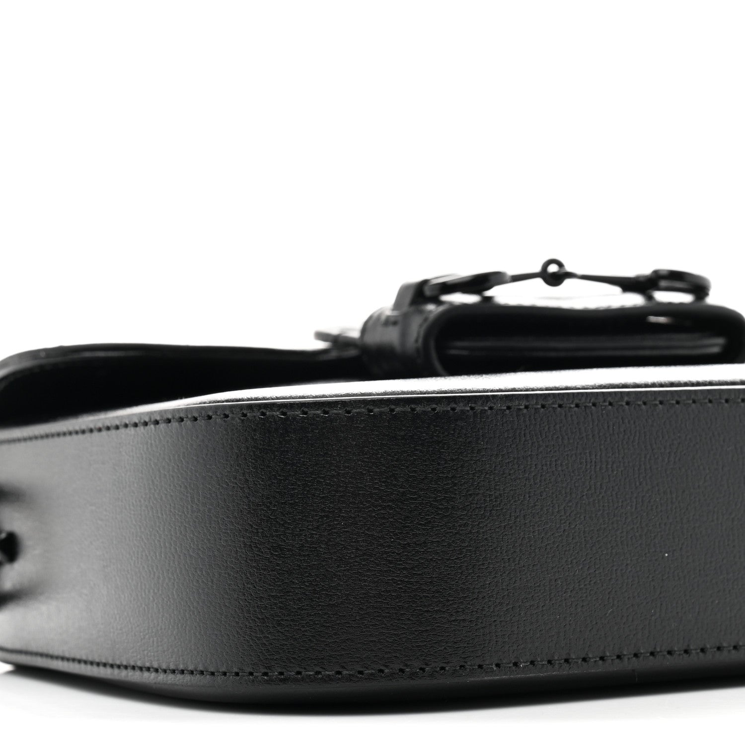 Azalea Calfskin Web Monochrome Small Horsebit 1955 Shoulder Bag Black