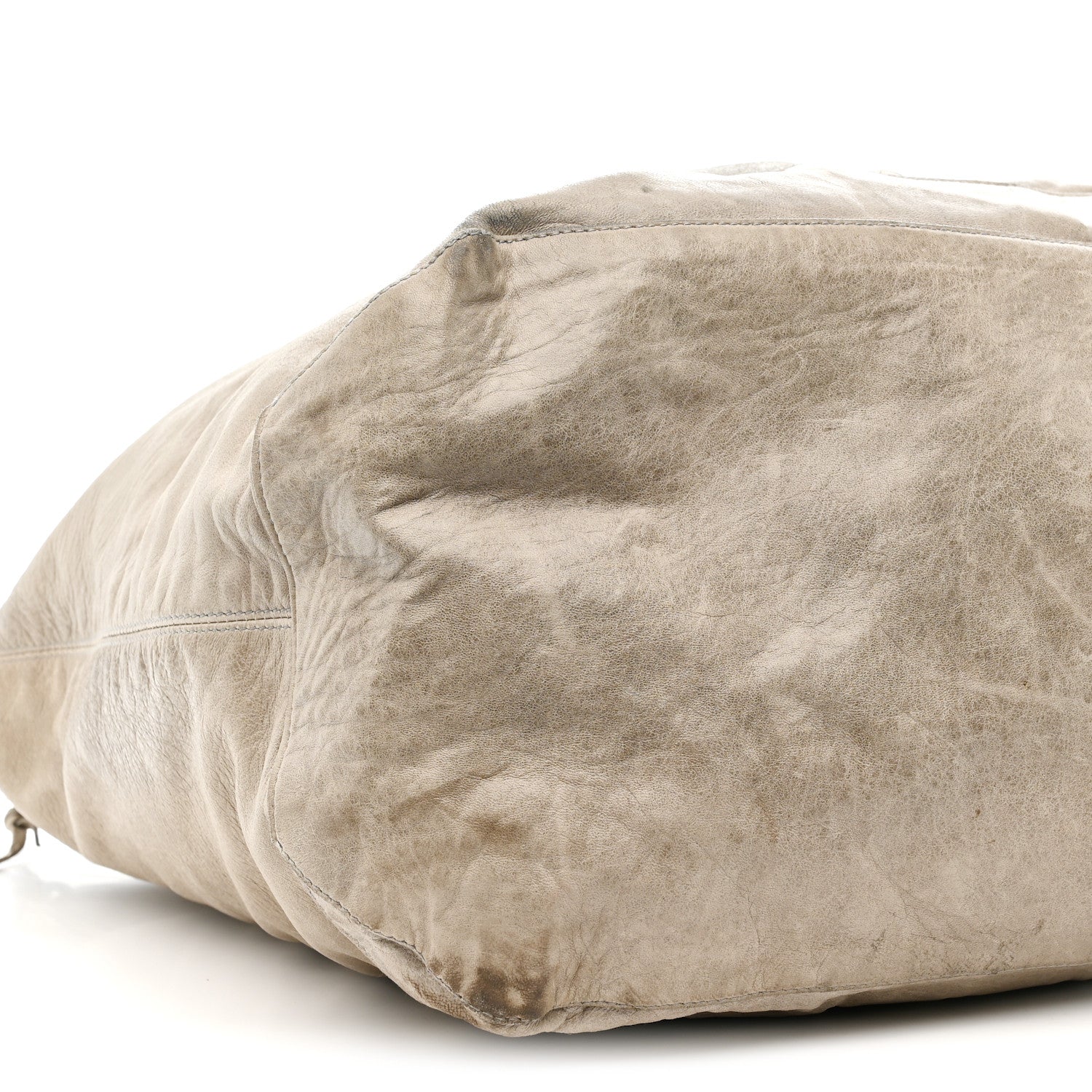 Agneau Classic Silver Hardware Courier XL Hobo Argent