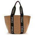 Raffia Large Woody Tote Black