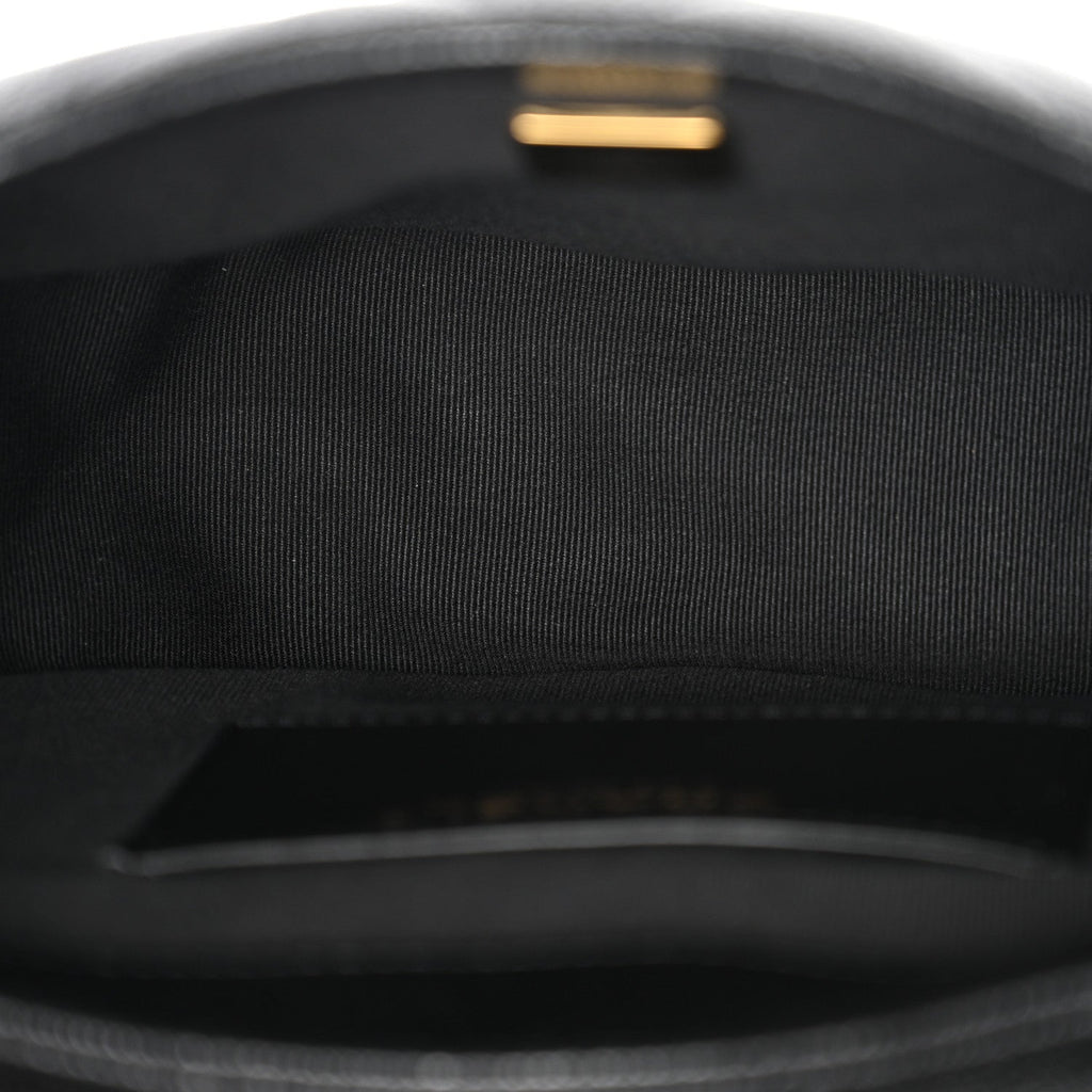 Caviar Quilted Small Messenger Flap Black