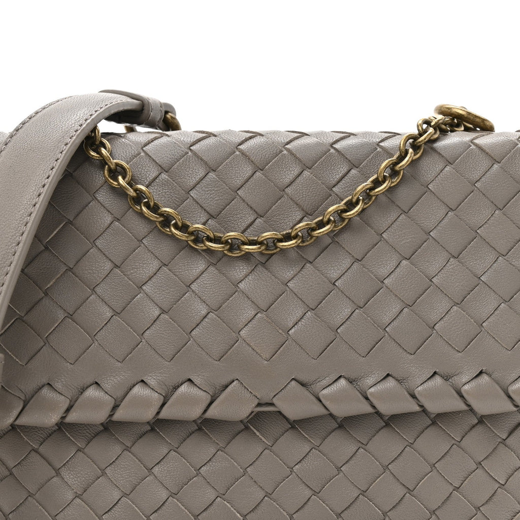 Nappa Intrecciato Baby Olimpia Shoulder Bag Shadow