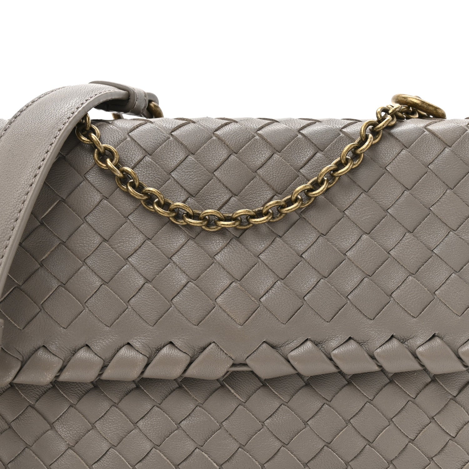 Nappa Intrecciato Baby Olimpia Shoulder Bag Shadow